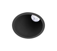 Ledkia Foco Downlight LED 9W / 12W Cónico inclinación 20º Areni Corte Ø 100 mm 3000K Negro Blanco Cálido 12 W 3000k black warm white 12 w