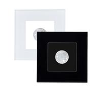 Ledkia Interruptor Detector de Movimiento IR con Marco PC Modern Blanco Black