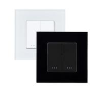 LEDKIA Interruptor Doble Conmutado con Marco PC Modern Blanco