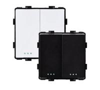 LEDKIA Interruptor Pulsador Doble Modern Negro