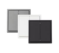 LEDKIA Interruptor Pulsador Luxe 990 Gris Antracita 2 Teclas