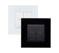 Ledkia Interruptor Pulsador para Persianas Automáticas con Flechas y Marco PC Modern Blanco Black
