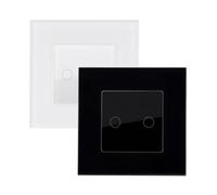 LEDKIA Interruptor Táctil Doble Conmutado y Cruzamiento con Marco Cristal M
