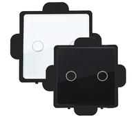 Ledkia Interruptor Táctil Doble Modern Blanco Black