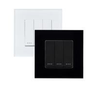 LEDKIA Interruptor Triple Conmutado con Marco PC Modern Blanco