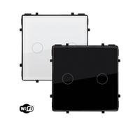 Ledkia Interruptor WiFi Táctil Doble Modern Negro White