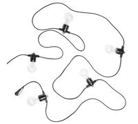 Ledkia Kit Guirnalda Luces Exterior 5m Negro + 5 Bombillas Filamento LED E27 24V Negro Black
