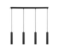 LEDKIA Lámpara Colgante Aluminio Aritz 4 Focos Negro