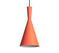 LEDKIA LIGHTING - Lámpara Colgante Metal Lennon | Diseño Retro-Vintage Cono | Altura Ajustable | Para Bombilla E27 Máx Ø95mm | Uso Interior IP20; Terracota; Aluminio