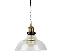 LEDKIA Lámpara Colgante de Metal y Cristal Springsteen Bronce