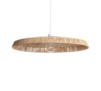 LEDKIA Lámpara Colgante Fibras Naturales Yokho Natural | Compatible con Bombillas E27 | Diseño Elegante para Salón; Dormitorio