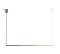 LEDKIA Lámpara Colgante Lineal LED 12W Aluminio SwitchCCT Lislea Dorado