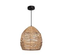 LEDKIA Lámpara Colgante Papel Trenzado Beyawo Natural | Diseño Único y Elegante | Luz Personalizable con Bombilla E27 | Uso Interior; IP20 | Dimensiones: 300x300 mm