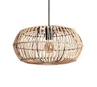 Ledkia Lámpara Colgante Ratán Arawa Viringo ILUZZIA - Diseño Único y Acabados de Calidad para Iluminación Personalizada en Interiores Natural