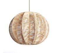 LEDKIA LIGHTING - Lámpara Colgante Ratán Tobonga | Diseño Geométrico | Soporte E27 Hasta 40W | Para Salón, Comedor, Dormitorio | IP20 Interior, Natural