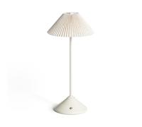 LEDKIA Lámpara de Mesa LED Portátil Metal y Lino con Batería USB Recargable