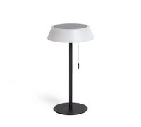 Ledkia Lámpara de Mesa Solar Exterior LED 1.2W Metal Aldana Negro