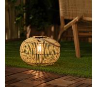 Ledkia Lámpara de Mesa Solar LED Ratán Sipur Exterior
