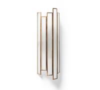 LEDKIA Lámpara de Pared de Metal y Cristal Bredos Dorado | CasquilloE14