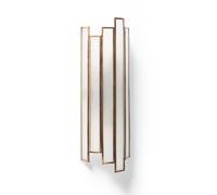 Ledkia Lámpara de Pared de Metal y Cristal Bredos Dorado Golden