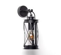 LEDKIA Lámpara de Pared Exterior Acero Inoxidable Gedja Negro | CasquilloE27