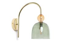 LEDKIA LIGHTING - Lámpara de Pared Baudelaire | Diseño Elegante Vintage | Compatible con Bombilla E14 | Cristal y Metal Duradero | Ideal para Salón y Dormitorio, Rosa, Cristal