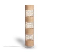 LEDKIA Lámpara de Pie Ratán Rubra Natural | Compatible con Bombillas E27 | Diseño Chic y Natural | Ideal para Salón