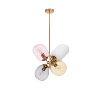 LEDKIA Lámpara de Techo Metal y Cristal Papallona Multicolor | Diseño Elegante | Compatible con Bombillas LED E27 | Uso Interior | Ideal para Salón y Dormitorio