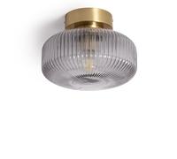 LEDKIA Lámpara de Techo Metal y Cristal Windsor Dorado | CasquilloE27