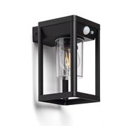 LEDKIA LIGHTING Aplique de Pared Exterior Solar LED 2W Aluminio con Sensor de Movimiento Devah Negro