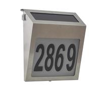 LEDKIA LIGHTING Aplique de Pared Exterior Solar LED de Metal para Numeración de Vivienda Barua 6500K Blanco Frío