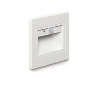 LEDKIA LIGHTING Baliza de Pared LED 1.5 W Empotrable con Sensor PIR y Crepuscular Bark Blanco 3000K Blanco Cálido