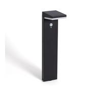 LEDKIA LIGHTING Baliza de Pie Exterior Solar LED 4W 50cm Aluminio con Sensor de Movimiento Edwan Negro