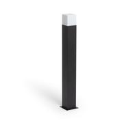 LEDKIA LIGHTING Baliza Exterior de Superficie Pie 74cm con Enchufe Augusta Negro E27