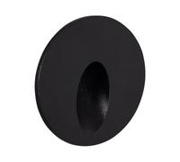 LEDKIA LIGHTING Baliza Exterior LED 3W Empotrable Pared Circular Aluminio Negro Boiler 4000K Blanco Neutro