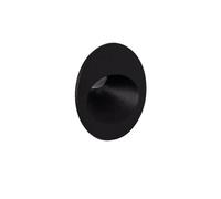 LEDKIA LIGHTING Baliza Exterior LED 3W Empotrable Pared Circular Negro Coney 4000K Blanco Neutro