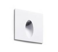 LEDKIA LIGHTING Baliza Exterior LED 3W Empotrable Pared Cuadrado Aluminio Adam 2700K Blanco Blanco Cálido