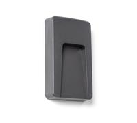 LEDKIA LIGHTING Baliza Exterior LED 3W Superficie Pared Rectangular Nilsa 3000K Antracita Blanco Cálido