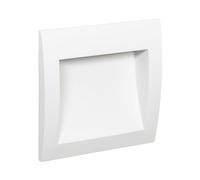 LEDKIA LIGHTING Baliza Exterior LED 4W Empotrable Pared Cuadrado Aluminio Blanco Natt 2700K Blanco Cálido