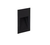LEDKIA LIGHTING Baliza Exterior LED 5W Empotrable Pared Aluminio Olite 2700K Negro Blanco Cálido