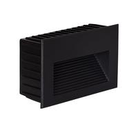 LEDKIA LIGHTING Baliza Exterior LED 5W Empotrable Pared Aluminio Olite Horizon 2700K Negro Blanco Cálido