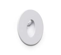 LEDKIA LIGHTING Baliza LED Empotrable Pared Circular Aluminio Adam 3000K Blanco Blanco Cálido