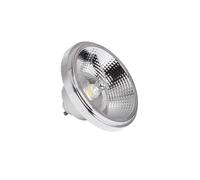 LEDKIA LIGHTING - Bombilla LED GU10 12W | 900 lm AR111 | Ángulo 24º | Para Espacios Comerciales | Blanco Cálido 2700K, Vidrio Aluminio