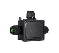 LEDKIA LIGHTING Caja Estanca de Empalmes en T 135x95x43 mm 3 Conos IP68 Negro