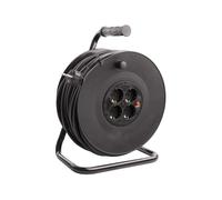 Ledkia Carrete Alargador de Cable 40m 3x1.5mm con sistema Anti-Twist Negro