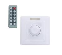 LEDKIA LIGHTING Controlador Regulador Pared para Tira LED Monocolor 12/24V DC con Mando IR Monocolor