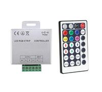 LEDKIA LIGHTING - Controlador Regulador Tira LED RGB 12/24V DC | Potencia 432W | Mando a Distancia RF 28 Botones | Modos de Luz Personalizados | Interior IP20