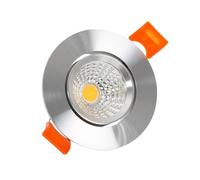 LEDKIA LIGHTING - Downlight LED 5W COB Circular | CRI90 | Dirección de Luz 45º | Corte Ø55 mm | 490 lm | Blanco Cálido No Flicker 2700K, Policarbonato, Aluminio