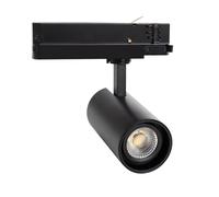 LEDKIA LIGHTING Foco Carril LED Trifásico 20W Fasano Regulable Negro 2700K Blanco Cálido