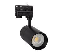 LEDKIA LIGHTING - Foco Carril LED Trifásico | 30W Regulable | No Flicker UGR15 | Luminiscencia 3000lm | Orientable | Ángulo 36° | Ideal para Comercio, Blanco Cálido 3000K, Aluminio